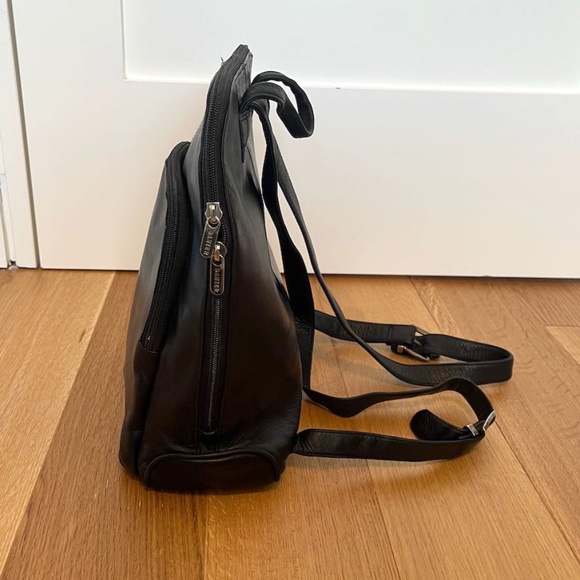 Danier Black Genuine Leather Minimalist Small Backpack - Picture 2 of 9